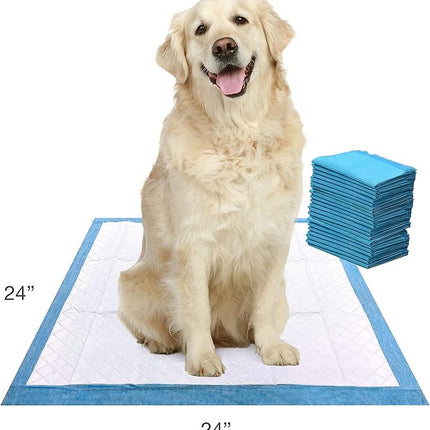 Four Paws Wee-Wee Super Absorbent Unscented Pee Pads for Dogs & Puppies with Insta-Rise Border, Leak-Proof Dog Housebreaking Potty Training Floor Protection, 24" x 24", 22 Count