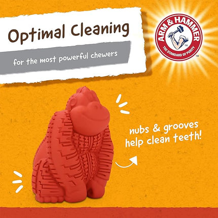 Arm & Hammer for Pets Super Treadz Mini Gorilla Dental Chew Toy for Dogs | Dog Dental Chew Toys Reduce Plaque & Tartar Buildup Without Brushing | for Dogs up to 25 Lbs, Small (1 Count)