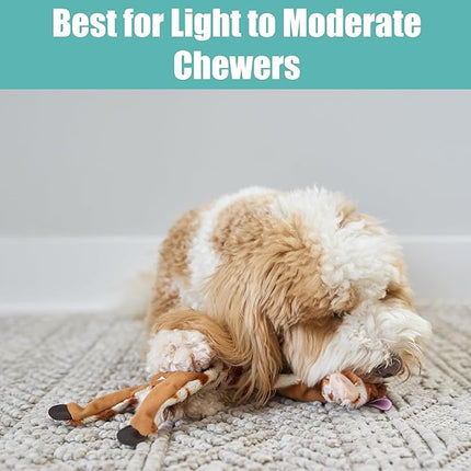 SPOT Skinneeez Giraffe 14 Inch Stuffing-Free Plush Squeaky Dog Toy – Soft Interactive Chew Toy for Small and Medium Dogs – Mess-Free Play for Light & Moderate Chewers