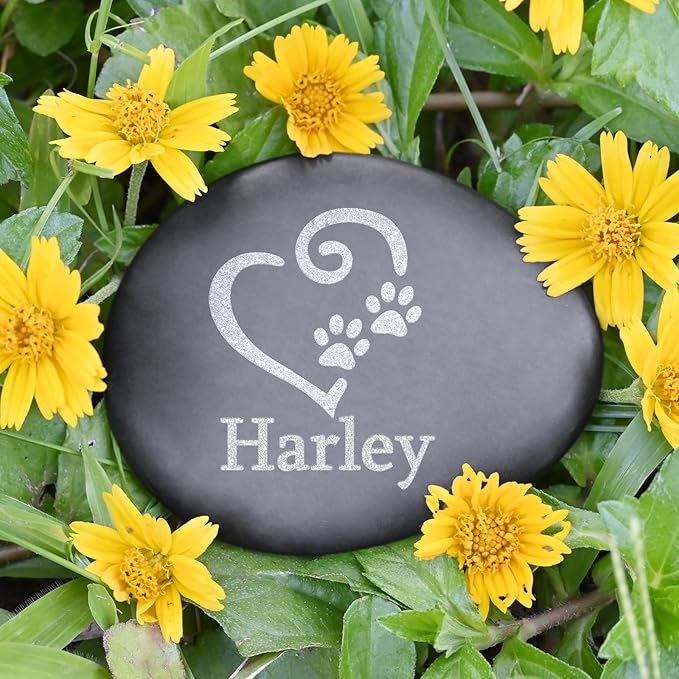 Pet Memorial Stones - Personalized Pet Memorial Gifts - Dog Sympathy Gifts - Pet Passed Away Gift - Cat Memorial Stones - Dog Memorial Stone - Pet Memorial Grave Marker - Pet Loss Gifts