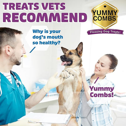 Yummy Combs Dog Dental Treats – Vet VOHC Approved – Delicious Chicken Protein – Removes Tartar with Cleaning Comb Shape – Dental Dog Treats for Extra Small Dogs (36oz, 144 Count)