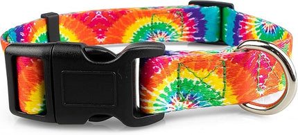 Limeloot Tie Dye Dog Collar for Female and Male Dogs, Small