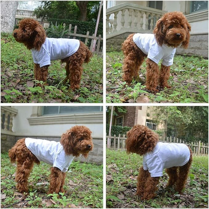 Lovelonglong Pet Clothing Dog Costumes Basic Blank T-Shirt Tee Shirts for Large Dogs White XXXXL