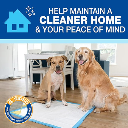 Four Paws Wee-Wee Superior Performance Pee Pads for Dogs with Runoff Barrier Edge Guard Protection, Puppy & Dog Potty Training Pads, Housebreaking Supplies, 27.5" x 44" (18 Count)