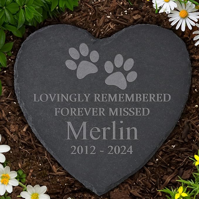 Personalized Pet Memorial Stone, Dog Memorial Gifts for Loss of Dog, Pet Loss Gifts, Pet Memorial, Loss of Dog Sympathy Gift, Dog Remembrance Gift, Pet Bereavement Gifts - Lovingly Remembered