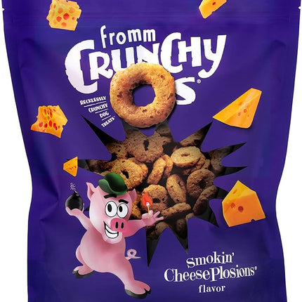 Fromm Crunchy Os Smokin' CheesePlosions Dog Treats - Premium Crunchy Dog Treats - Pork Recipe - 26 oz