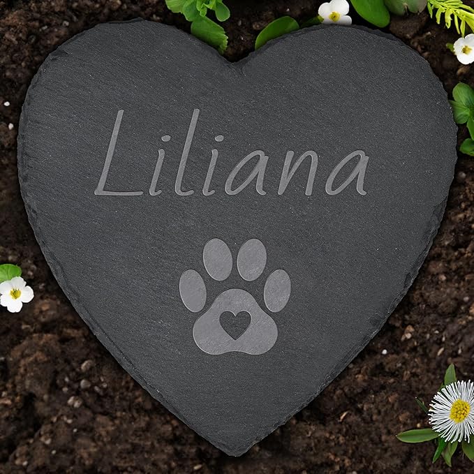 Pet Memorial Stone, Dog Memorial Stone, Dog Memorial Gifts for Loss of Dog, Pet Memorial Gifts, Pet Loss Sympathy Gift, Dog Bereavement Gifts, Dog Passing Away Gifts - Pet Pawprints