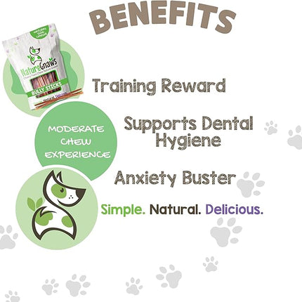 Nature Gnaws Super Skinny Bully Sticks for Small Dogs 5-6" (40 Count) - Long Lasting for Light Chewers and Puppies - Extra Thin Natural Beef Dog Chew Treats