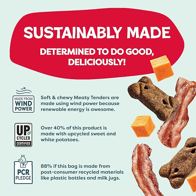 Shameless Pets Soft & Chewy Dog Treats, Bacon Me Crazy Meaty Tenders, 8oz – Real Bacon is 1st Ingredient – Grain Free, No Corn or Soy – Digestive Support – for Small, Medium & Large Dogs