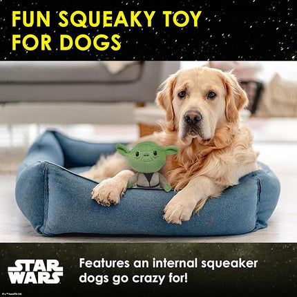 STAR WARS for Pets Plush Yoda Figure Dog Toy - Squeaky Large Adorable Toys for All Dogs and Pets, Officially Licensed Product, 9 Inch
