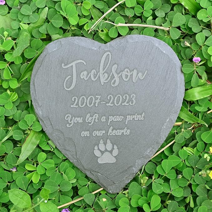 Gift for Loss of Pet, Personalized Memorial Stones, Pet Memorial Gifts for Cats, Lost Dog Sympathy Gift, Bereavement Remembrance Gifts for Loss of Pet - 6 * 6 Inches Memorial Stone