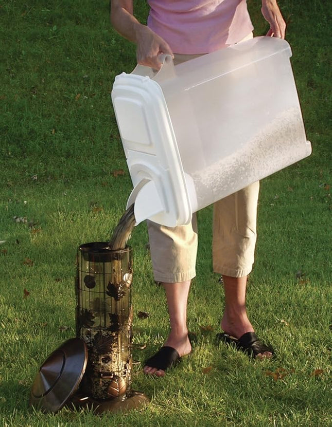 Buddeez 32 Quart Pet Food Dispenser with Lid - Airtight Storage for Dog Food, Cat Food, and Bird Seed - Easy Pour Spout for Mess Free Serving