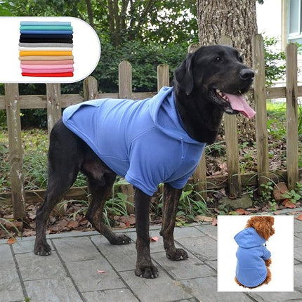 Lovelonglong Blank Basic Hoodie Sweatshirt for Dogs 100% Cotton Fits Small Medium Dachshund Large Dog Royle Blue 4XL
