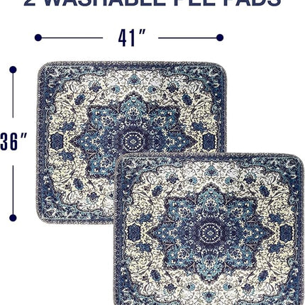 PUPIBOO Washable Pee Pads for Dogs and Cats - Super Absorbent Reusable Puppy Training Pads - 100% Waterproof, Leak-Proof & Non-Slip Whelping Pads for Pet Housebreaking