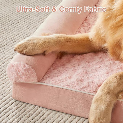 BFPETHOME Dog Beds for Large Dogs, Orthopedic Dog Bed for Medium Large Dogs,Big Waterproof Couch Pet Bed with Removable Washable Cover