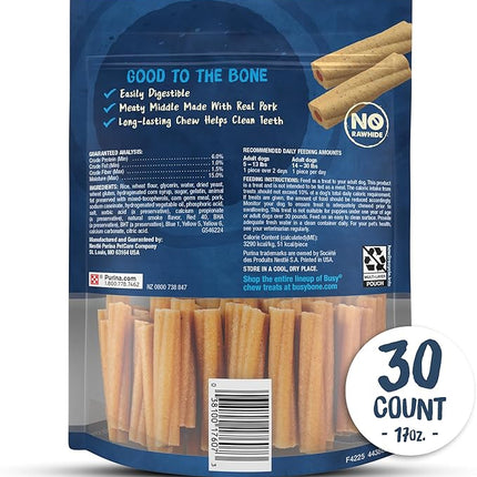 Purina Busy Bone Adult Toy Breed Dog Chew Bone Treats, Tiny - 30 ct. Pouch