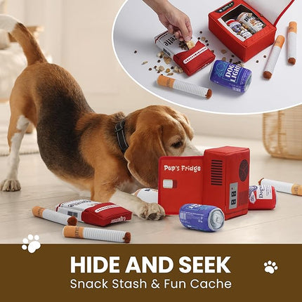 Nocciola Funny Dog Toy Set for Small Medium Large Breeds, Squeaky Crinkle Plush Stuffed Chew Toys, Holiday Birthday Pet Gifts