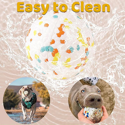 Dog Balls, Indestructible Dog Toy Ball for Aggressive Chewers, Durable High Elasticity Interactive Ball for Training Dog Catch and Fetch, Large Medium Small Dog and Puppies(Orange, 3in, 1pcs)