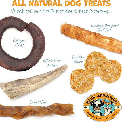 Beef Shin Bones for Dogs - Liver Coated Long Lasting Dog Chews for Aggressive Chewers - Rawhide-Free Big Bones for Large Dogs - Healthy Large Dog Bone (1 Pack)