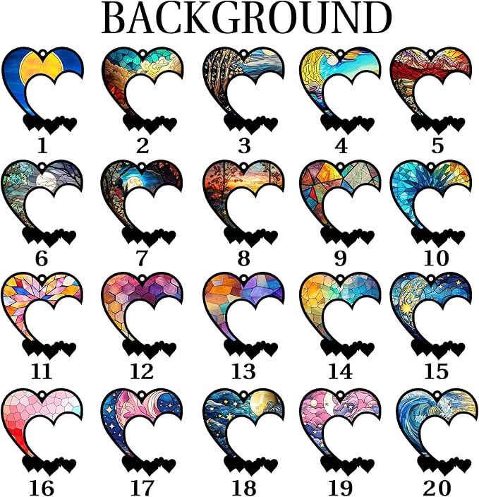 LOVELYPOD Personalized Dog Memorial Suncatcher, Custom Pet Memorial Gifts for Loss of Dog, SunCatcher Gift for Someone Who Lost a Pet, Dogs Remembrance Stained Glass, Hanging Garden Decor with Heart