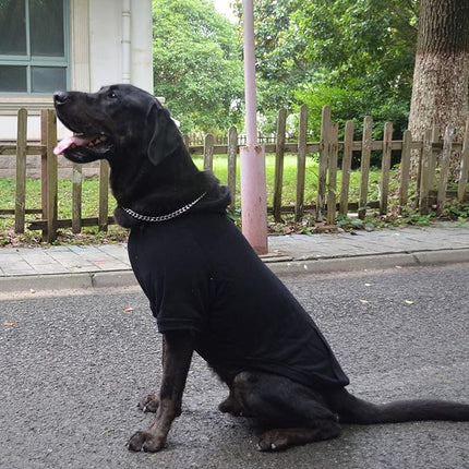 Lovelonglong Blank Basic Hoodie Sweatshirt for Dogs 100% Cotton Fits Small Medium Dachshund Large Dog Black XL