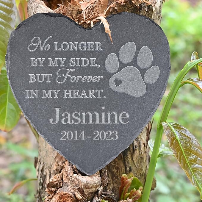 Pet Memorial Stones, Gifts, Loss of Sympathy Dog Gifts for Dog, Bereavement Grave Marker, in Memory - Style B, 6''x6''/15x15cm