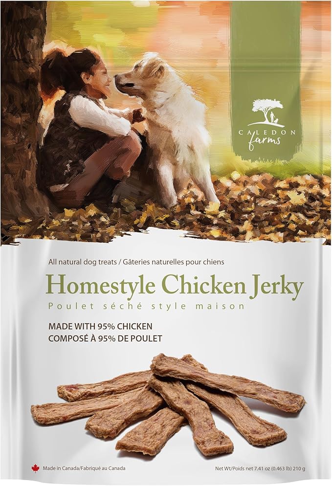 Caledon Farms Homestyle Chicken Jerky 7.41oz, Dog Treats, All Natural