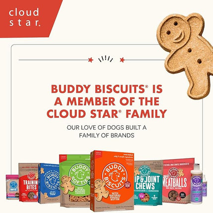 Buddy Biscuits 14 oz. Box of Grain-Free Crunchy Dog Treats Made with Natural Peanut Butter