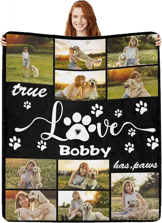 Artsadd Custom Dog Memorial Gifts for Loss of Pet Cat, Personalized Dog Blankets with Photos, Pet Memorial Throw Blanket Gifts, Pet Loss Gifts, in Loving Memory Blanket for Pet Cat Lovers