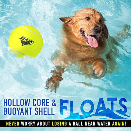 Franklin Pet Supply Co. Ready Set Fetch Oversized Dog Tennis Ball - 8.5" Jumbo Size - Pump Included