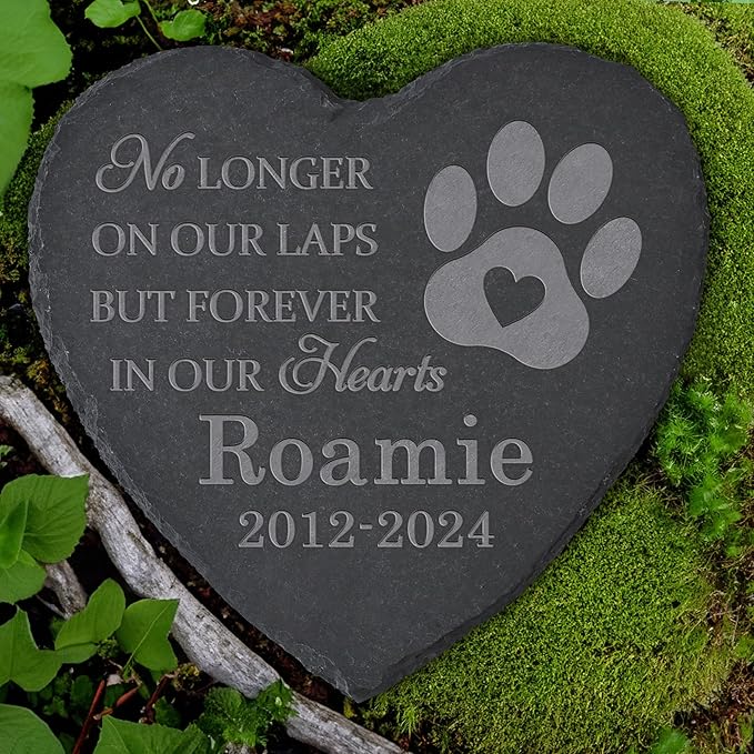 Personalized Pet Memorial Stone, Dog Memorial Gifts for Loss of Dog, Pet Loss Gifts, Pet Memorial, Loss of Dog Sympathy Gift, Dog Remembrance Gift, Pet Bereavement Gifts - In Our Hearts Forever