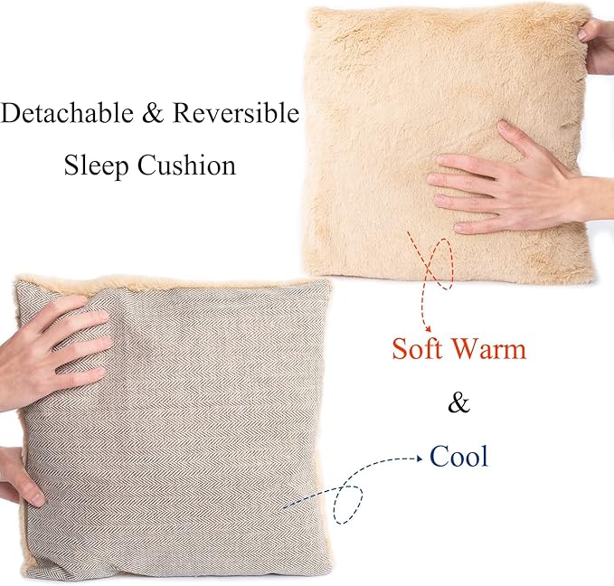 WINDRACING Cat Bed for Indoor Cats - Cat Cave Beds Cat House Cat Tent with Removable Washable Cushioned Pillow, Soft Kitten beds,Cat Beds & Furniture, for Small and Medium Pet Bed