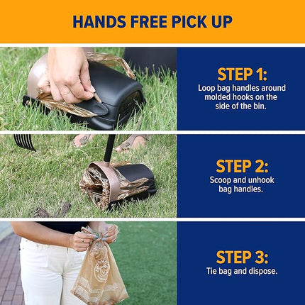 Arm & Hammer Heavy Duty Pet Waste Bags for Swivel Bin & Rake Dog Pooper Scooper, 20 Count Refill Bags (Packaging May Vary) (Pack of 2)