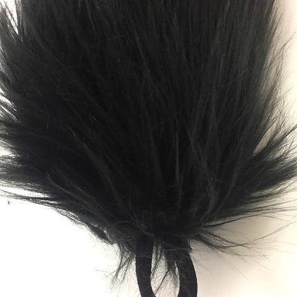 Long Faux Fur Animal Luxury Tail, Cosplay, Anime Lover, Costume Dress Up Pet Play Furry Super Soft Accessory (20", Black)