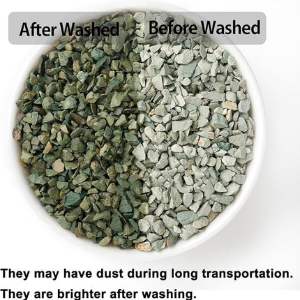 5lb Succulents and Cactus Green Zeolite, Décor & Additive Rocks, Natural Decorative Gravel for Bonsai, Fairy Gardening, DIY Projects, Vases Fillers, Terrarium