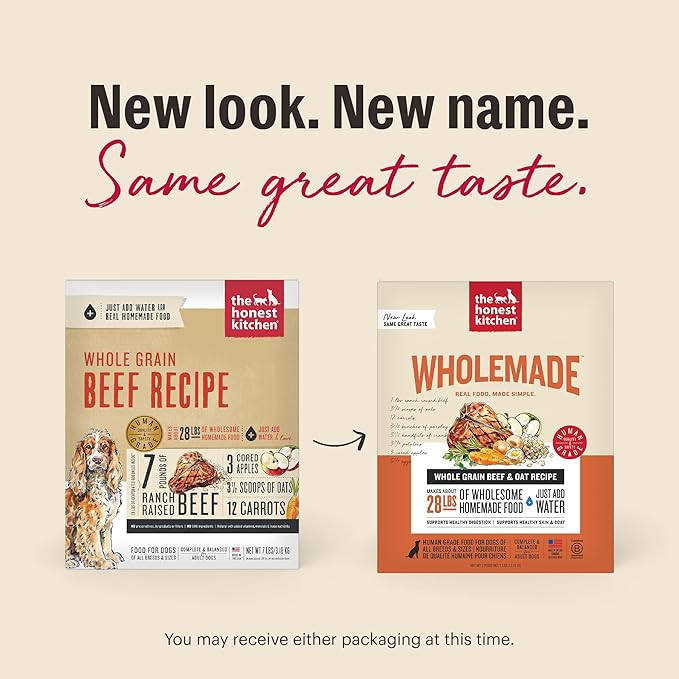 The Honest Kitchen Wholemade™ Whole Grain Beef & Oat Dog Food, 10 lb Box