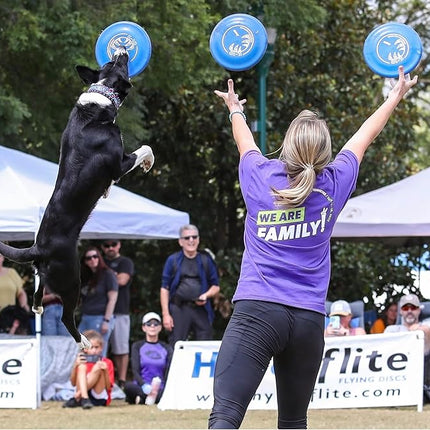 Hyperflite K-10 Jawz Blue Disc • for Dogs Over 16" • 8.75 Inch / 155 Grams • Puncture Resistant • Made in The USA