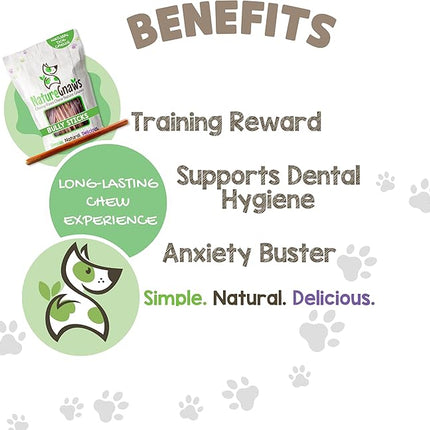 Nature Gnaws Large Bully Sticks for Dogs 11-12" (5 Count) - Thick Long Lasting for Aggressive Chewers and Large Dogs - Natural Beef Dog Chew Bones