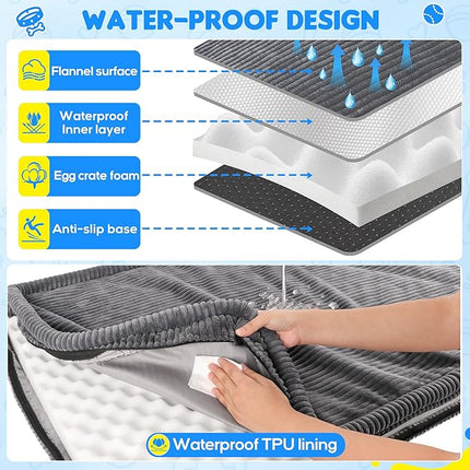 Loiion Dog Car Bed, Non-Slip Backseat Extender Pet Mat, Removable Washable Dog Bed for SUVs, Sedans & Trucks, Anti-Slip Travel Mat for Dogs, Easy Clean & Scratch-Proof & Comfort(Dark Gray, 50"x24.6")