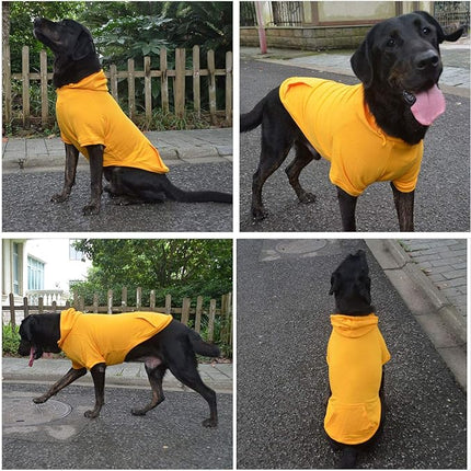 Lovelonglong Blank Basic Hoodie Sweatshirt for Dogs 100% Cotton Fits Small Medium Dachshund Large Dog Orange XL