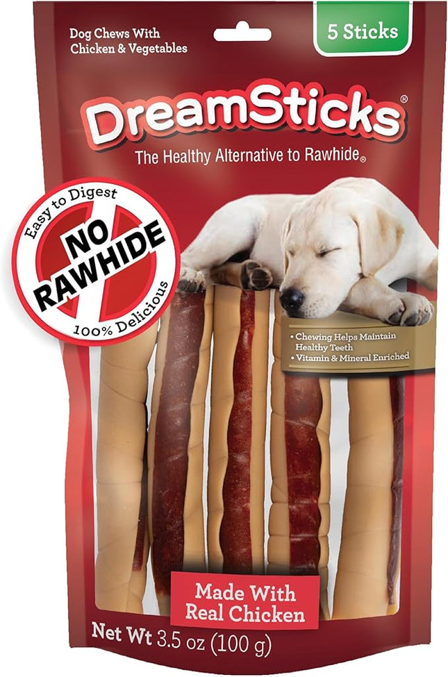 DreamBone DreamSticks, Treat Your Dog to a Chew Made WIth Real Chicken and Vegatables, 5 Count