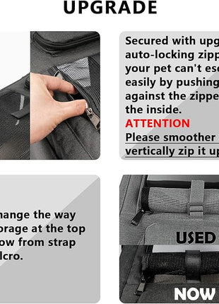 Cat Carriers for Large Cats 20 lbs+ Soft Pet Carrier for Small Dog/Durable 2 Kitty Travel Bag/Medium Big Cats Puppy 15 Pounds/Softside Cat Carrier Large