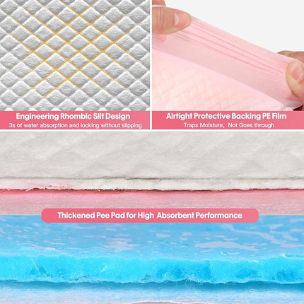 Puppy Pads Disposable Puppy Training Pads 13" x 18" -100 Count Puppy Pads | Premium Puppy Potty Training Pads，Underpads Ultra Absorbent Incontinence Pet Training Pads (S (13" X 18" - 100 Pcs ))