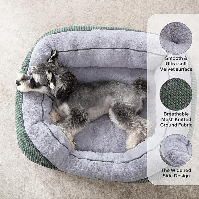 INVENHO Large Dog Beds Large Sized, Washable Orthopedic Warming Soft Sleeping Durable with Anti-Slip Bottom
