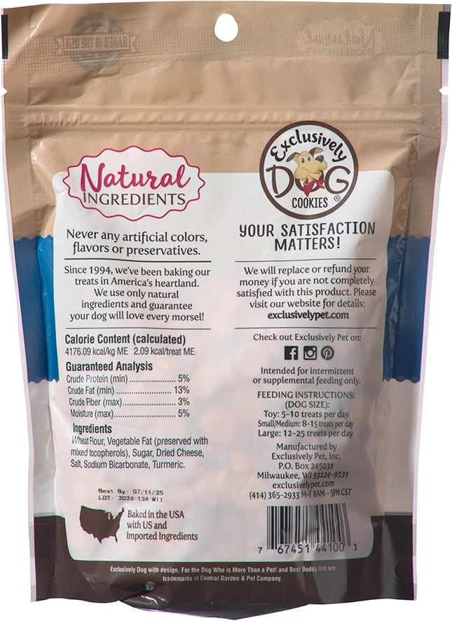 Exclusively Dog Best Buddy Bits Training Treats for Dogs and Puppies - All Natural, Baked in The USA, Ideal for Training & Agility, No Animal Byproducts - Cheese Flavor, 5.5oz Resealable Bag