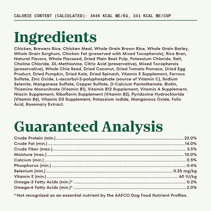 Nutro Natural Choice Adult Dry Dog Food, Chicken and Brown Rice Recipe, 36 lb Bag