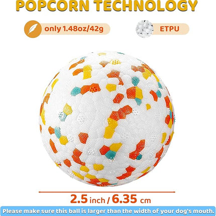 Dog Balls, Indestructible Dog Toy Ball for Aggressive Chewers, Durable High Elasticity Interactive Ball for Training Dog Catch and Fetch, Large Medium Small Dog and Puppies(2.5in, 1pcs)