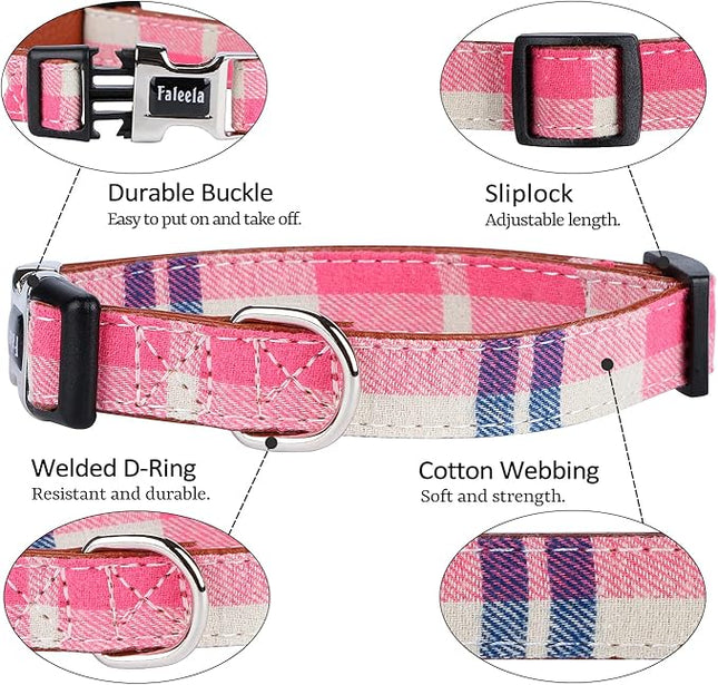 Faleela Soft &Comfy Bowtie Dog Collar,Detachable and Adjustable Bow Tie Collar,for Small Medium Large Pet (Small (Pack of 1), Pink)