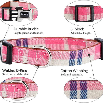 Faleela Soft &Comfy Bowtie Dog Collar,Detachable and Adjustable Bow Tie Collar,for Small Medium Large Pet (Medium (Pack of 1), Pink)