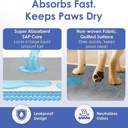 American Kennel Club XL Carbon-Activated Puppy Training Pads – 50 Count, 26 x 30